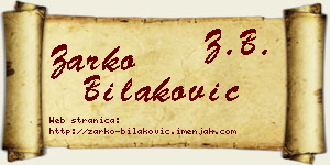 Žarko Bilaković vizit kartica